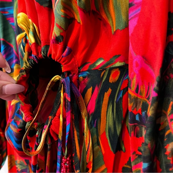 NWT Farm Rio Urban Jungle Cut-Out Midi-Dress size small - Picture 11 of 16